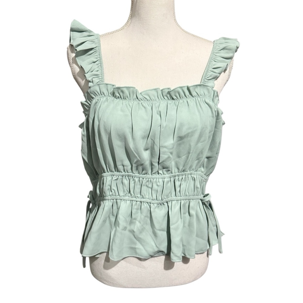 Mint Green Ruffled Babydoll Top